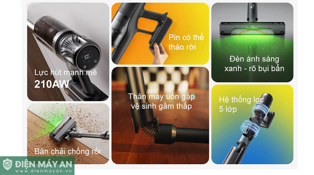 Máy hút bụi cầm tay Roborock H60 Ultra - Đen